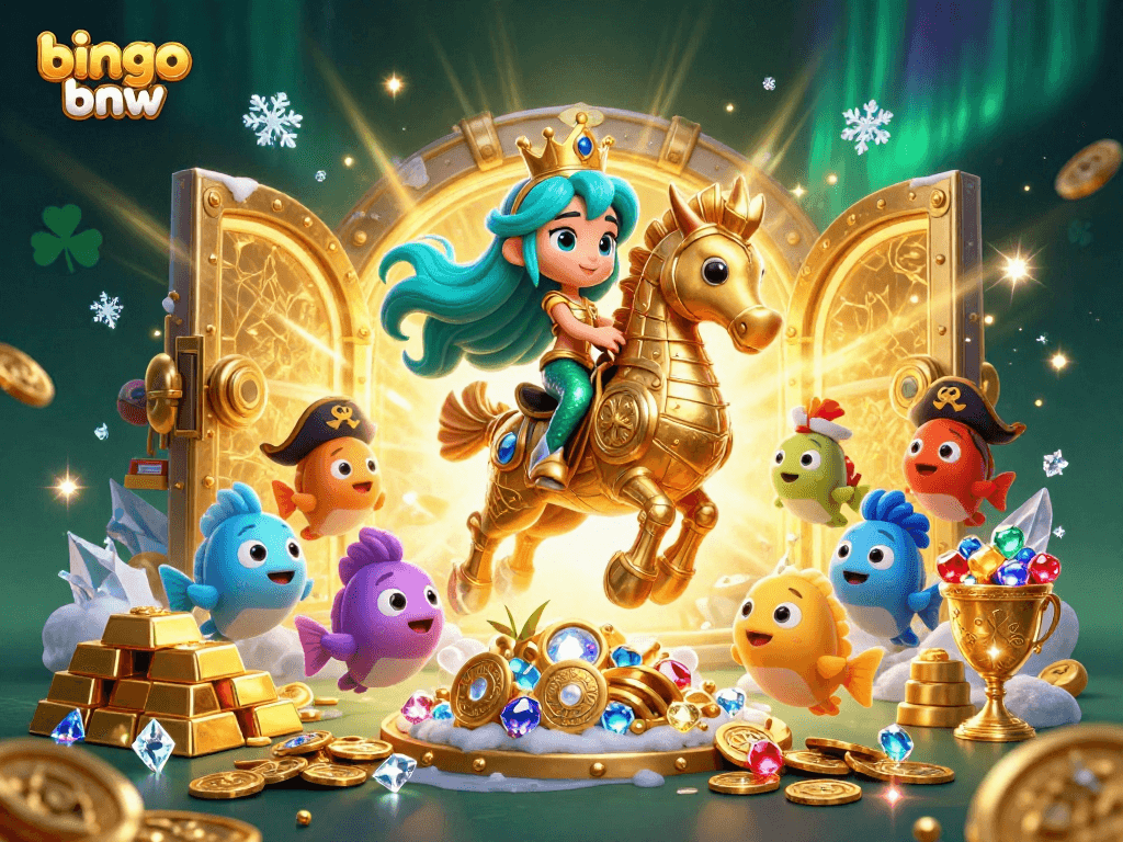 Experience the thrill of bingo-bnw with a magical mermaid and treasures galore!