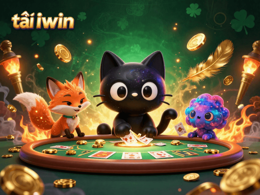 Experience the thrill of tải iwin as the cosmic cat draws in golden chips at the casino table!