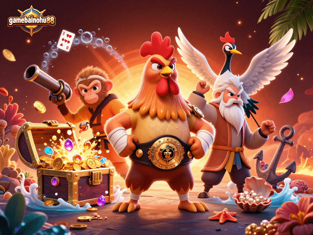 Experience the action-packed world of gamebainohu88 with thrilling treasure hunts and vibrant characters.