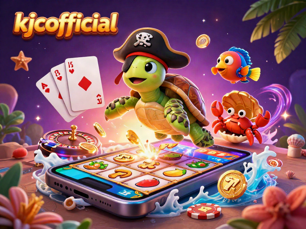 Engage with vibrant slot games featuring kjcofficial's unique characters and dynamic casino elements.