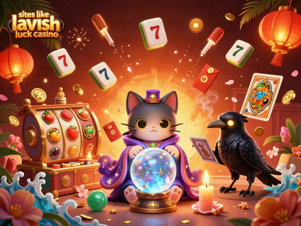 Experience excitement with top sites like lavish luck casino, featuring a mystical scene with unique game elements.