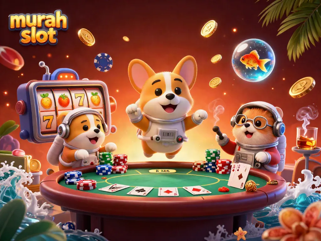 Menggandakan pengalaman menang dengan murah slot dalam ilustrasi kasino luar angkasa yang penuh aksi.