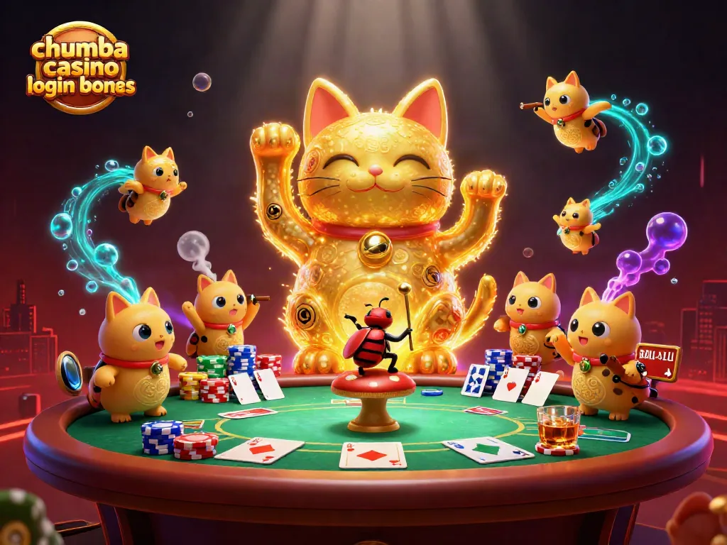 Claim your chumba casino login bonus while enjoying vibrant gaming with glowing effects and lucky symbols.