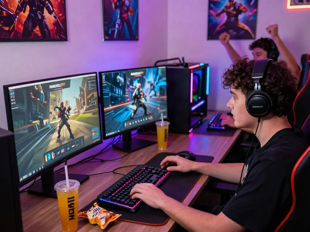 NAGASLOT77 pengalaman bermain game online yang seru dengan pemain di ruang permainan.
