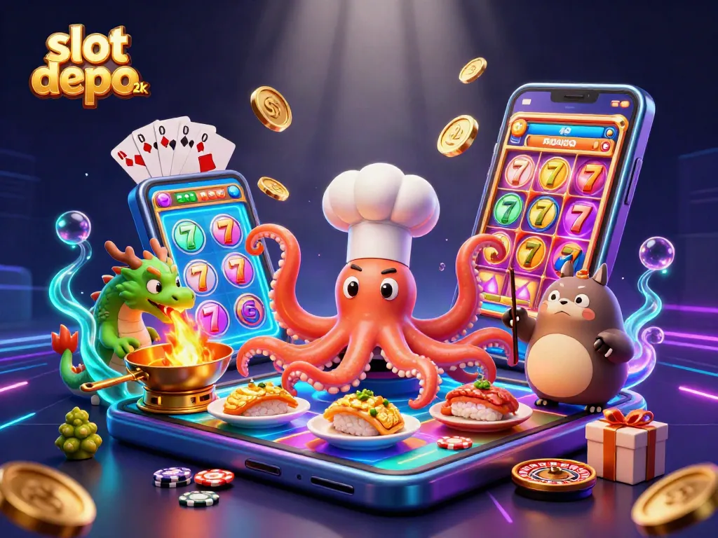 Engage with slot depo 2k visuals featuring vibrant 3D characters and dynamic casino elements.