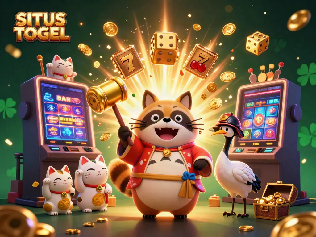 Menggandakan kesenangan di SITUS TOGEL dengan karakter ceria dan simbol permainan yang berlimpah.