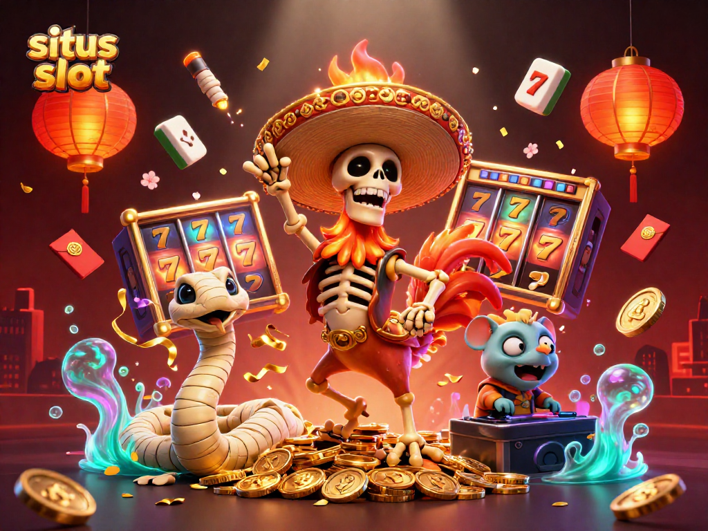 Mengguncang situs slot, karakter skeleton mariachi dan ular mummy menghidupkan suasana jackpot hingga koin berkilauan.
