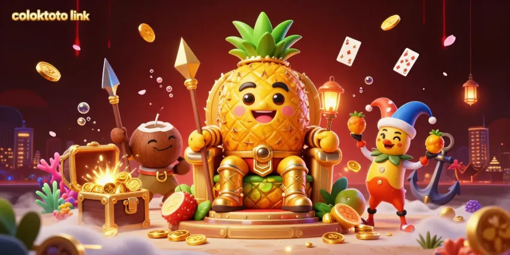 Experience the excitement of coloktoto link with vibrant characters and thrilling casino elements in this detailed illustration.
