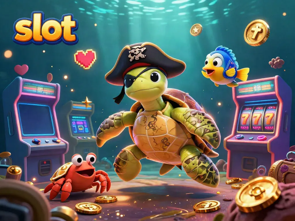 Menangkan jackpot di slot dengan kartu, simbol, dan karakter warna-warni di bawah laut