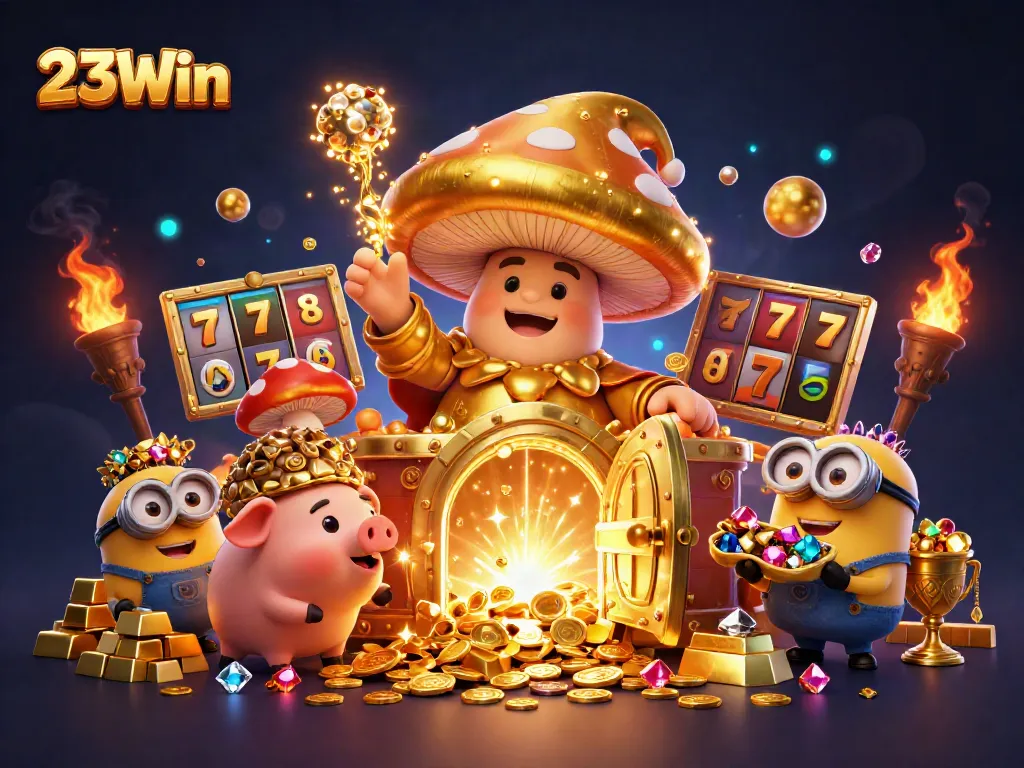 Engage with 23Win's exciting slot games while magical treasures cascade around you!