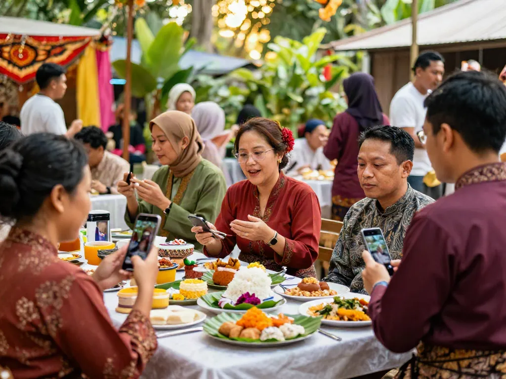 Nyonya4D community gathering celebrating heritage with traditional attire and cultural delicacies.