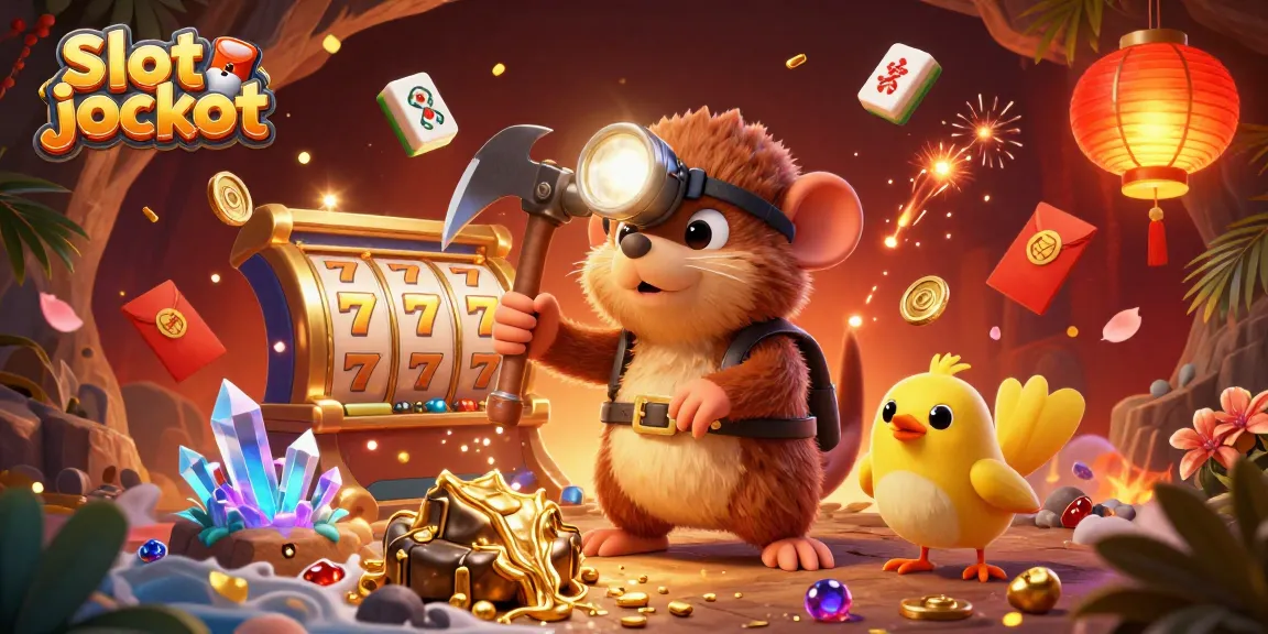 Memenangkan slot jackpot dengan mole penambang dan kawanannya di gua penuh harta karun.